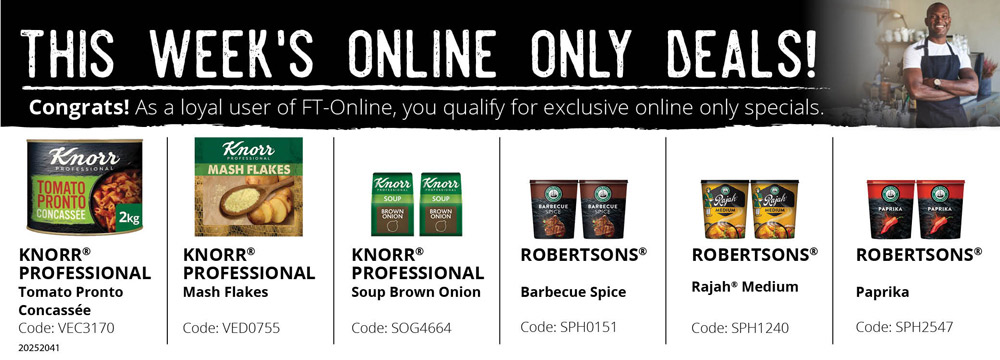 Save yourself time and money! Login and place your order online.