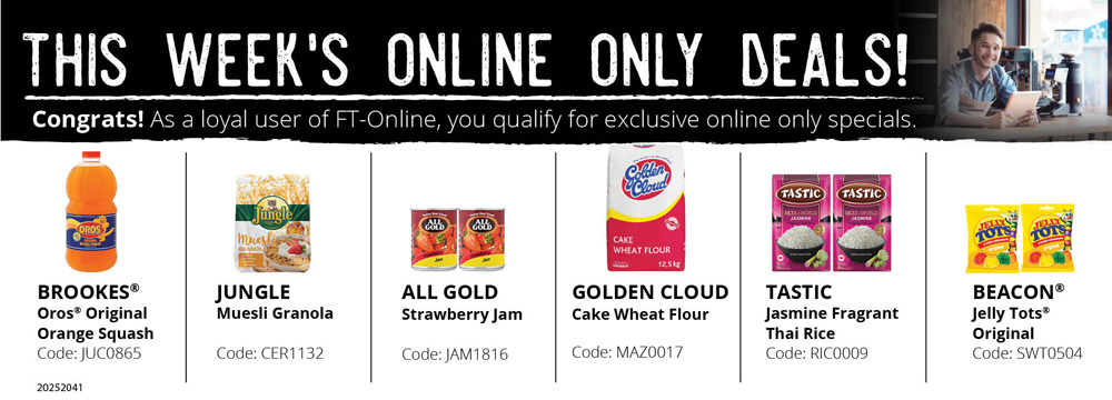 Save yourself time and money! Login and place your order online.