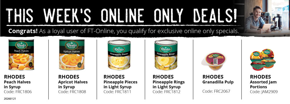 Save yourself time and money! Login and place your order online.