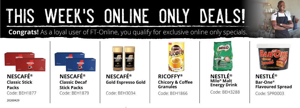 Save yourself time and money! Login and place your order online.