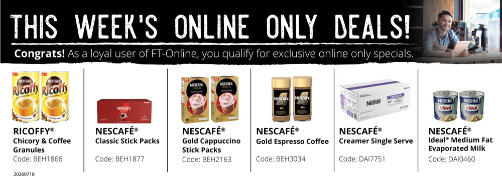Save yourself time and money! Login and place your order online.