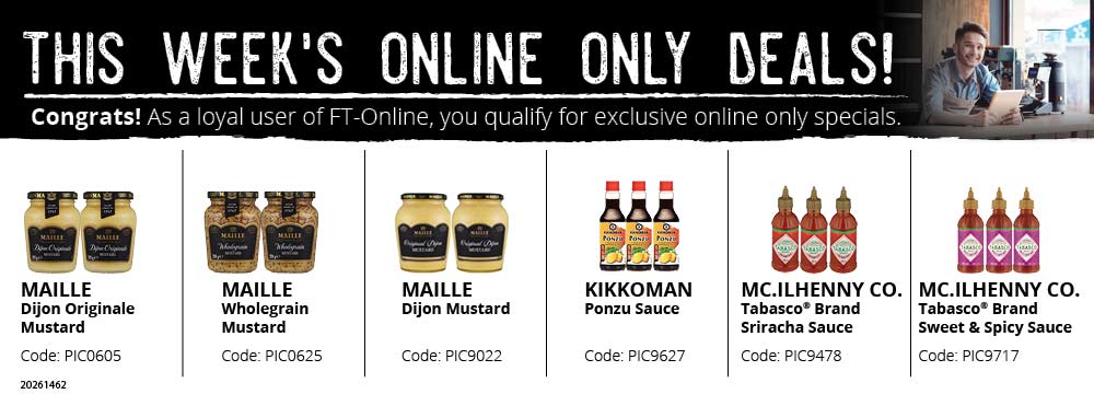 Save yourself time and money! Login and place your order online.